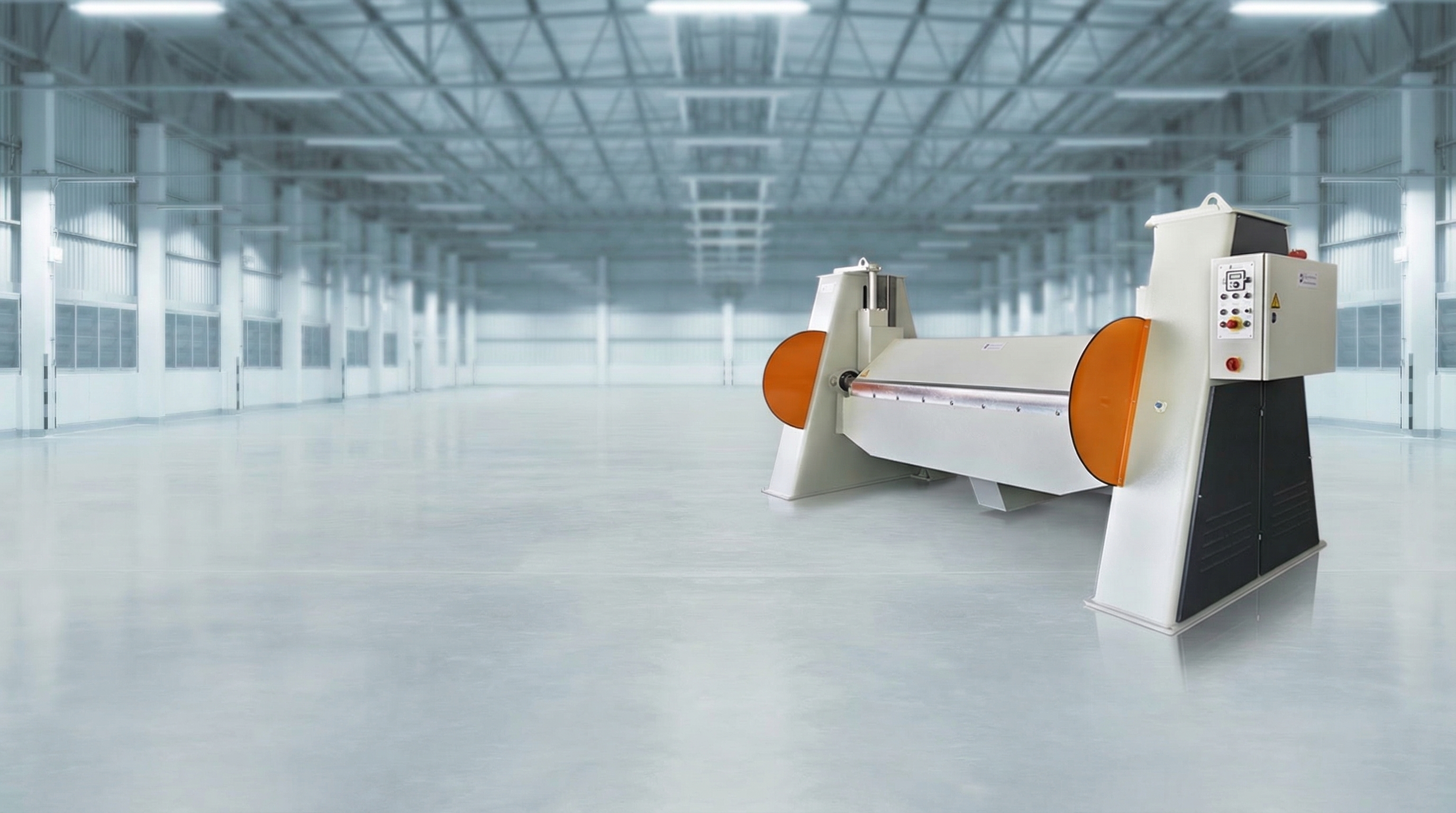 Hydraulic bending machine in warehouse